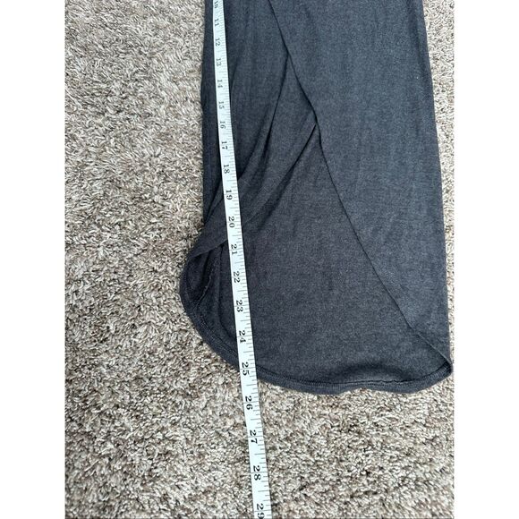 Athleta Wrap Front Lounge Yoga Pant Gray Draped Leg Slits Relaxed Fit XS Stretch - Picture 4 of 12